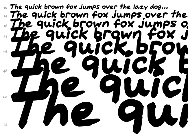 Big Fat Marker font waterfall